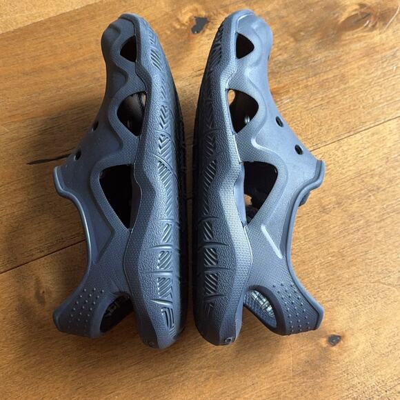 Crocs Kids Swiftwater Wave Clog Navy Blue Slip-On Sandals Size J2 Youth Comfort - Picture 7 of 8